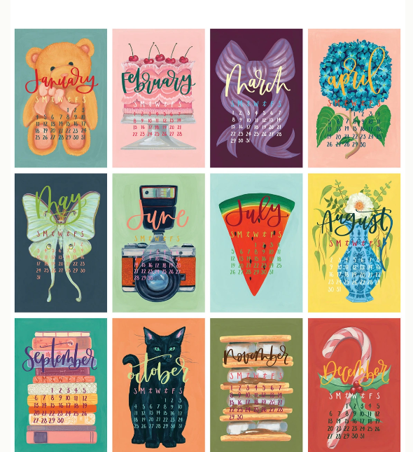 1 Canoe 2 2026 XL Calendar - Simply Charmed | Oversized Wall Calendar with Hand-Painted Art