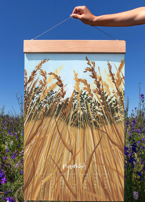 2026 XL Calendar - Natural World | 20x30 Oversized Wall Calendar with Hand-Painted Seasonal Scenes