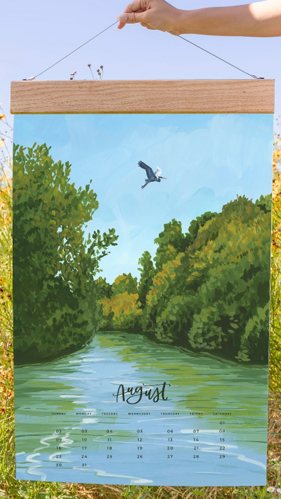 2026 XL Calendar - Natural World | 20x30 Oversized Wall Calendar with Hand-Painted Seasonal Scenes