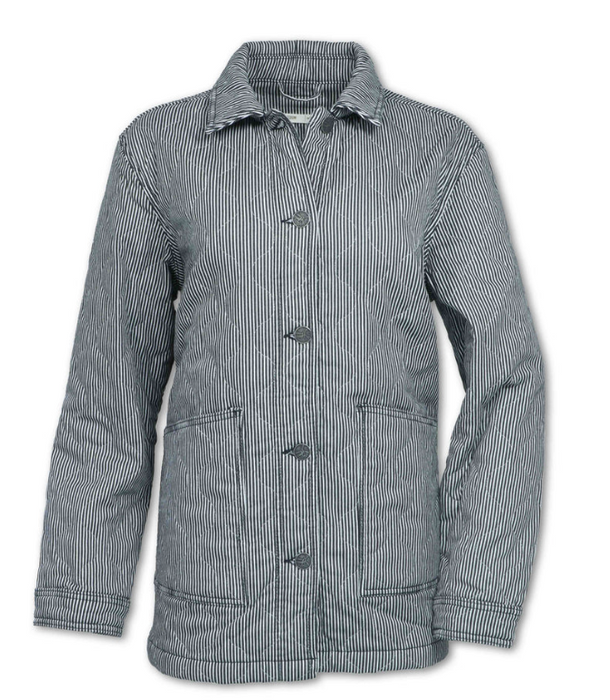 Purnell Quilted Chore Coat - Heavyweight Striped Workwear Jacket - 25F80002