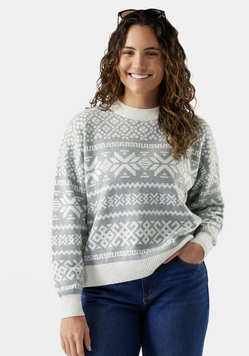 Smartwool Women's Edgewood Heritage Crew Sweater - Lightweight Knit Pullover