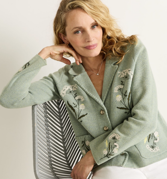 Pendleton Women's Floral Souvenir Cardigan - Botanical Embroidered Western Cardigan