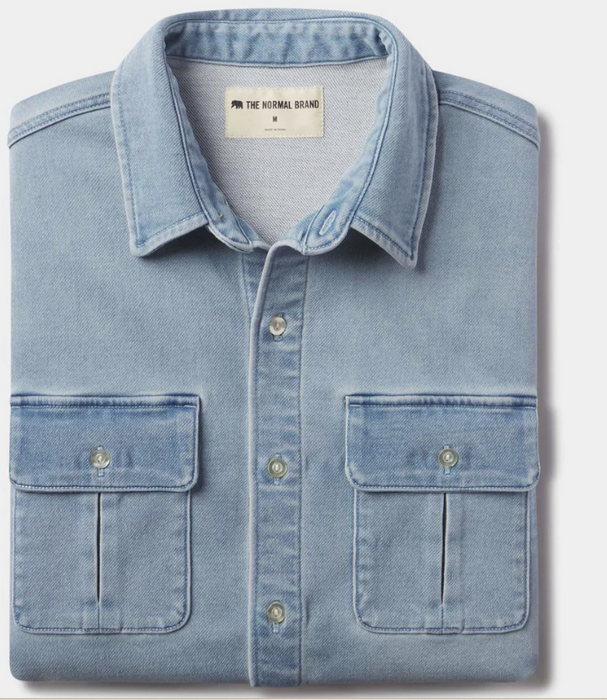 The Normal Brand Comfort Terry Jean Shirt Jacket - S1JCTJSJ