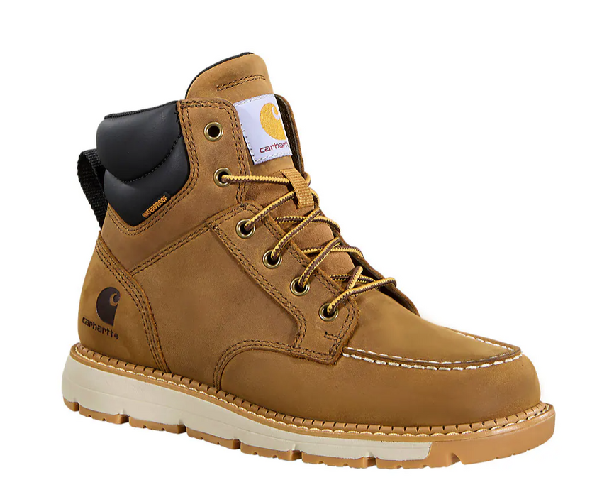 Women's Millbrook 6" Waterproof Wedge Boot - Waterproof Leather Moc Toe Work Boot