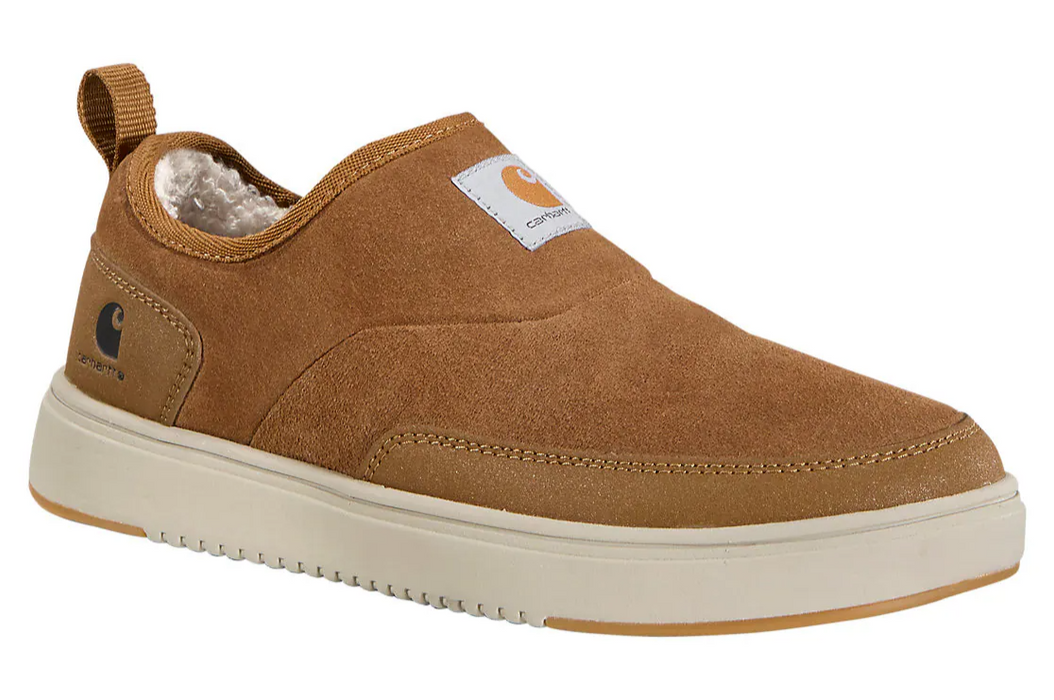 Carhartt Detroit Lined Slip On - Men's Suede Slip-Resistant Work Shoe with Sherpa Lining