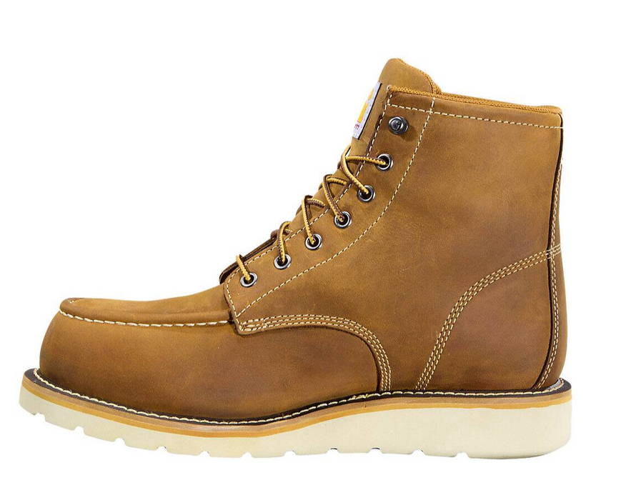 Carhartt Men's 6" Waterproof Moc Nano Toe Wedge Work Boot - Premium Leather Safety Toe