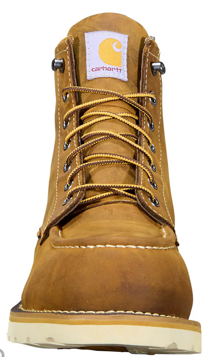 Carhartt Men's 6" Waterproof Moc Nano Toe Wedge Work Boot - Premium Leather Safety Toe