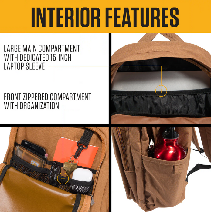 Carhartt 25L Classic Laptop Backpack | Water-Repellent Unisex Pack