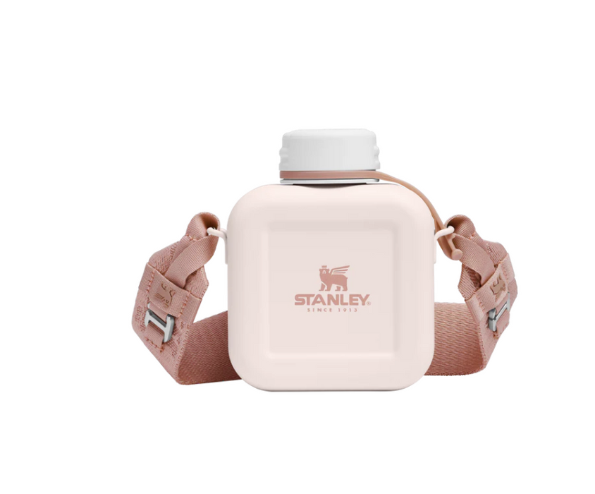 Next x Nature Canteen – 25 oz Recycled Stainless Steel Hands-Free Water Bottle with Adjustable Strap