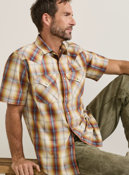 Men's Short-Sleeve Plaid Frontier Shirt - RA1480