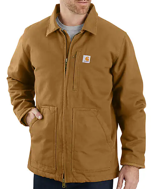 Carhartt Men's Washed Duck Ridge Coat - Lined Field Jacket