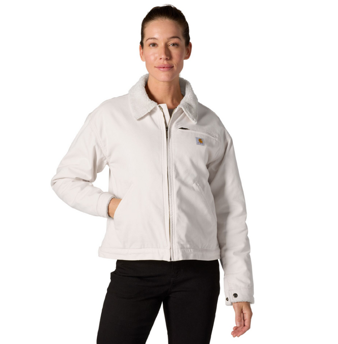 Carhartt Women's Crawford Sherpa Detroit Jacket — Rugged Flex® Stretch Canvas