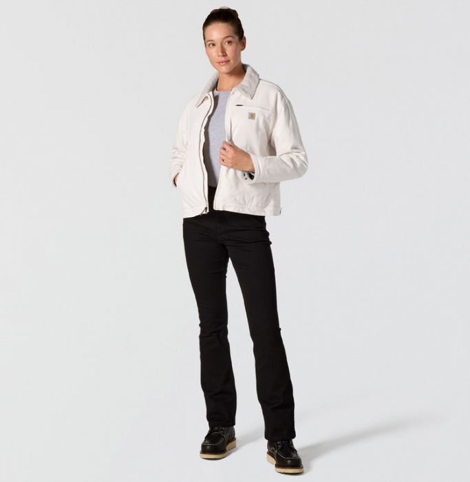 Carhartt Women's Crawford Sherpa Detroit Jacket — Rugged Flex® Stretch Canvas