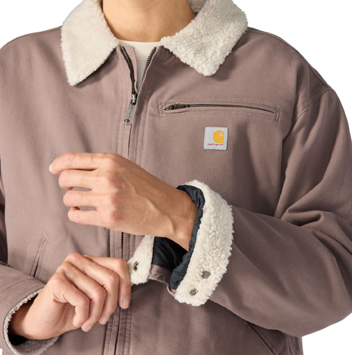 Carhartt Women's Crawford Sherpa Detroit Jacket — Rugged Flex® Stretch Canvas
