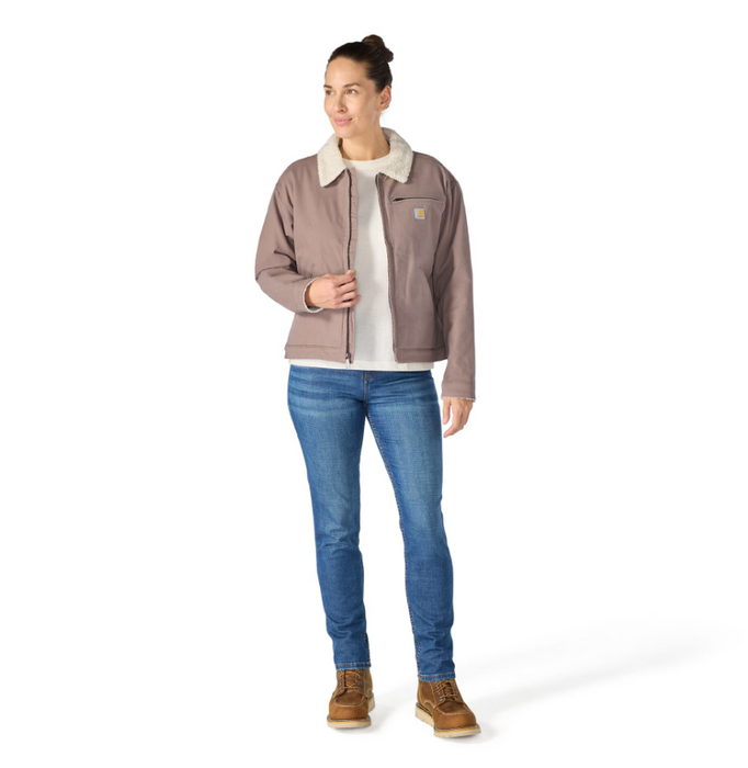Carhartt Women's Crawford Sherpa Detroit Jacket — Rugged Flex® Stretch Canvas