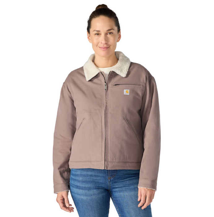 Carhartt Women's Crawford Sherpa Detroit Jacket — Rugged Flex® Stretch Canvas