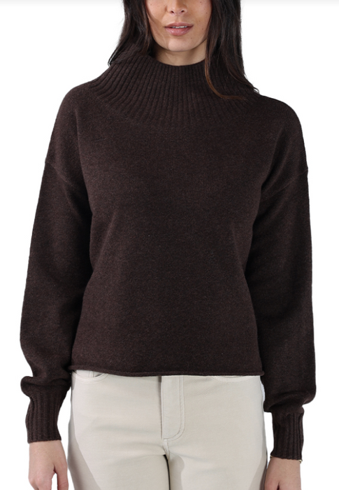 The Norma Brand ARVADA HI-NECK SWEATER - Umber