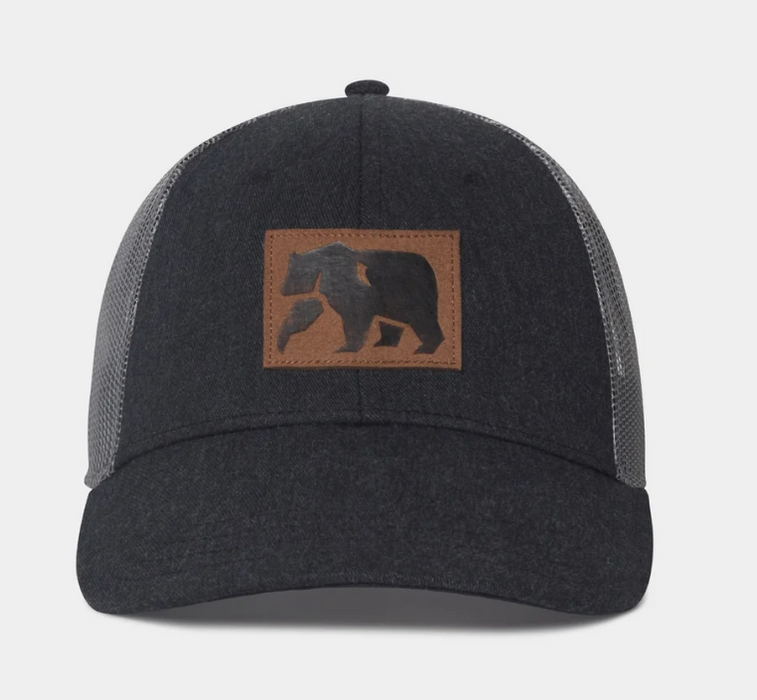 Leather Patch Dano Hat - Charcoal