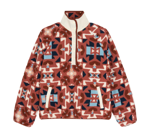Wrangler Retro® Americana Sherpa Snap Pullover - Cream