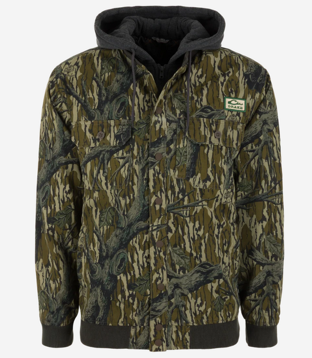 Drake Campfire Canvas Bomber Jacket with Hood