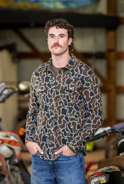 Shinesty Out of Mind & The Blender Camo Men’s Chinchilla Soft™ Button-Up Shirt