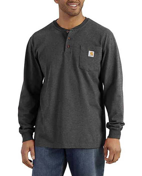 Carhartt Long Sleeve Pocket Henley T-Shirt k128