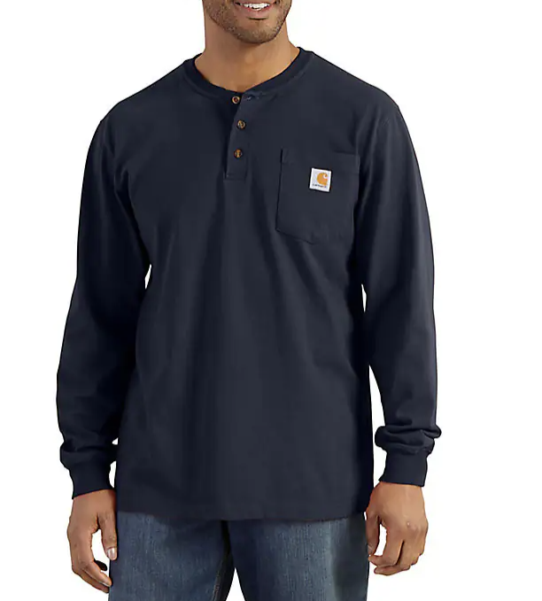 Carhartt Long Sleeve Pocket Henley T-Shirt k128