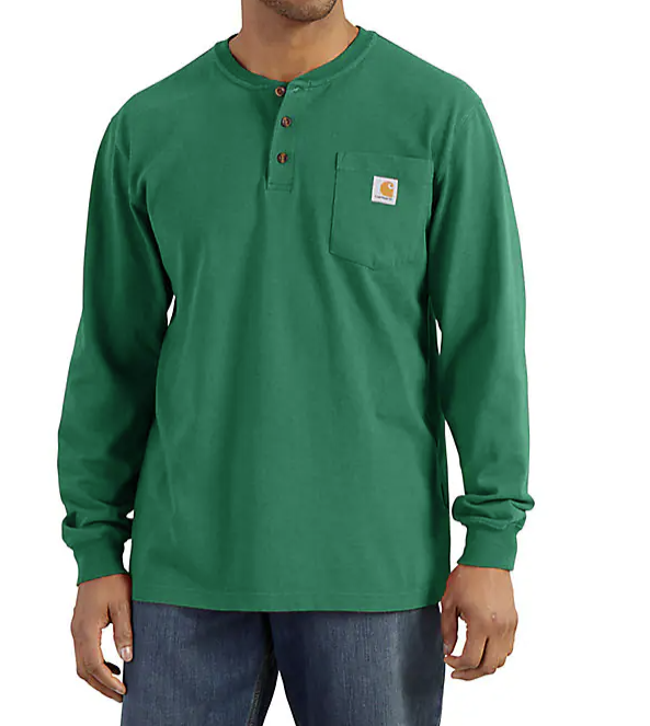 Carhartt Long Sleeve Pocket Henley T-Shirt k128