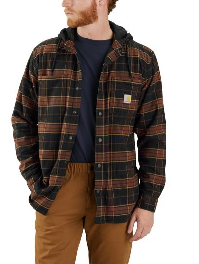 Carhartt Flannel Fleece-Lined Hooded Shirt Jac 106353