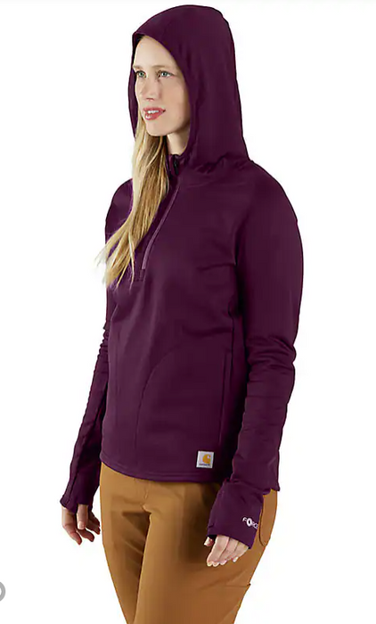 Carhartt Women's Force Relaxed Fit Half-Zip Hooded T-Shirt 106456