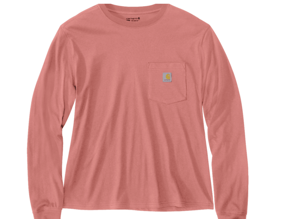 Carhartt Women's Loose Fit Lightweight Long-Sleeve Crewneck Pocket T-Shirt 106121