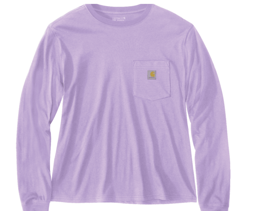 Carhartt Women's Loose Fit Lightweight Long-Sleeve Crewneck Pocket T-Shirt 106121