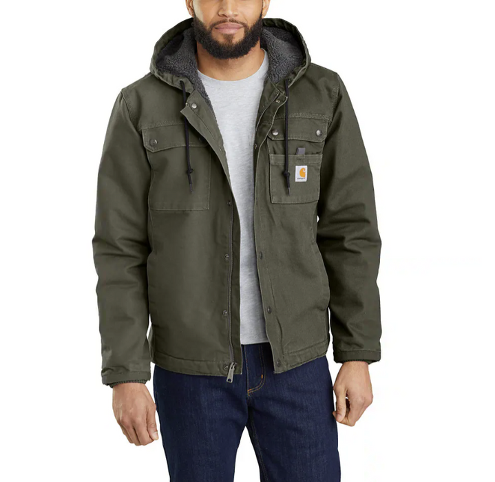 Carhartt Washed Duck Black Sherpa Lined Utility 103826