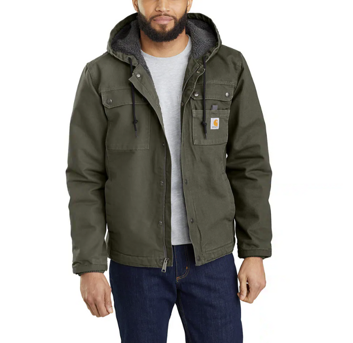 Carhartt Men's Sherpa Lined Duck Utility Jacket Black 103826 Carhartt Men's Sherpa Lined Duck Utility Jacket Black 103826