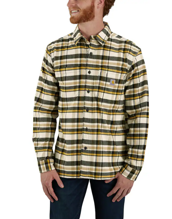 Carhartt Rugged Flex Relaxed Fit Midweight Flannel Long-Sleeve Plaid Shirt 106352