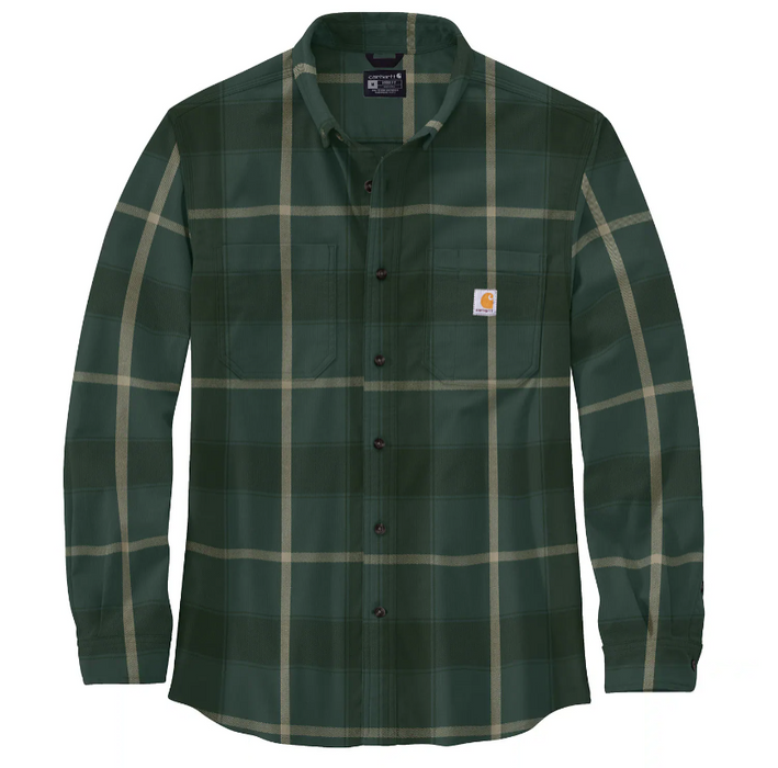 Carhartt Rugged Flex Relaxed Fit Midweight Flannel Long-Sleeve Plaid Shirt 106352