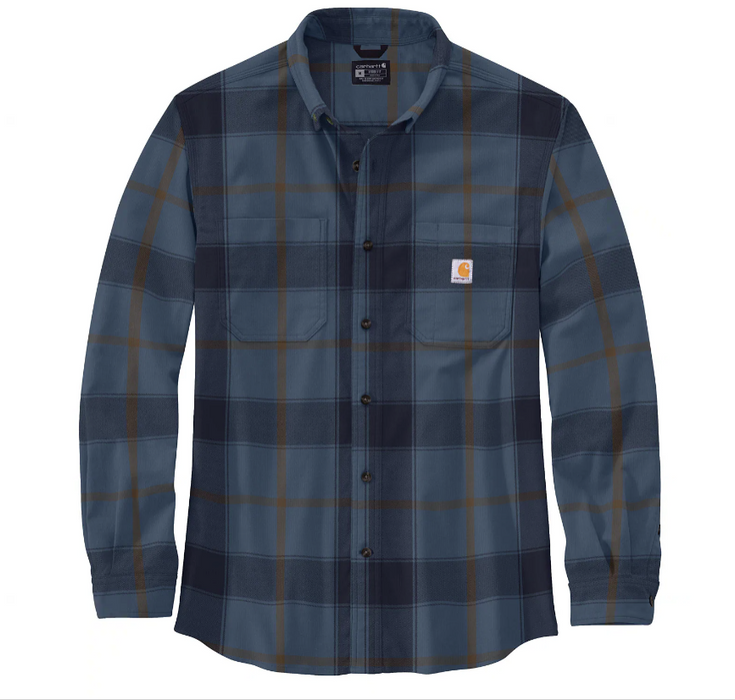 Carhartt Rugged Flex Relaxed Fit Midweight Flannel Long-Sleeve Plaid Shirt 106352