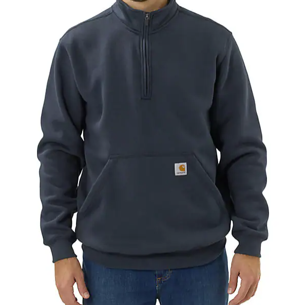 Carhartt Men's Quarter-Zip Sweatshirt - Midweight Mock Neck Carhartt Men's Quarter-Zip Sweatshirt - Midweight Mock Neck