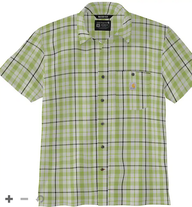 Carhartt Force Sun Defender Relaxed Fit Lightweight Short-Sleeve Plaid Shirt - 106747