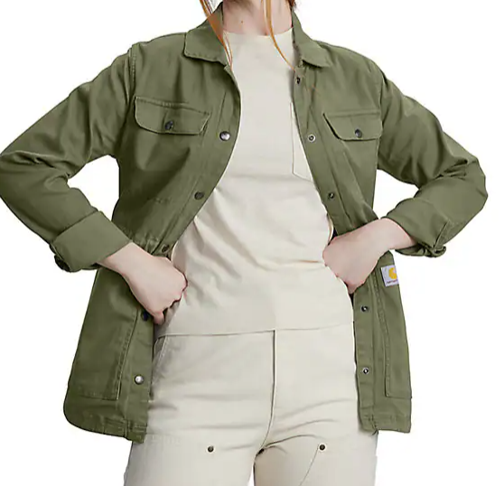 Women's Tencel Fiber Series Relaxed Fit Canvas Coat