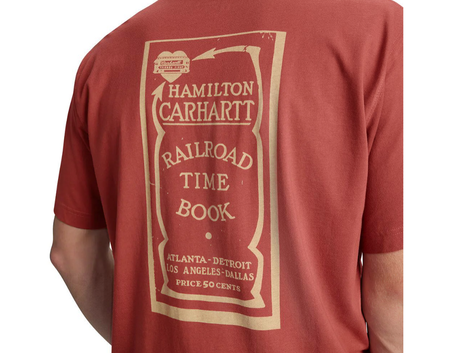 Men's Carhartt Relaxed Fit Lightweight Short-Sleeve Pocket Railroad Graphic T-Shirt