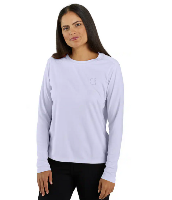 Carhartt Women's Force Sun Defender Long-Sleeve Logo T-Shirt