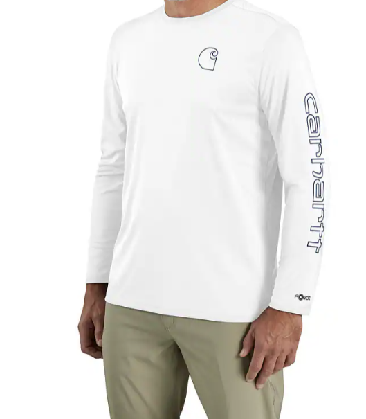 Carhartt Force Sun Defender Lightweight Long-Sleeve Logo Graphic T-Shirt 106164 2024 Colors
