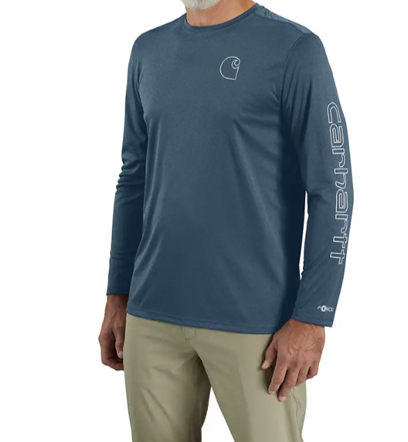 Carhartt Force Sun Defender Lightweight Long-Sleeve Logo Graphic T-Shirt 106164 2024 Colors