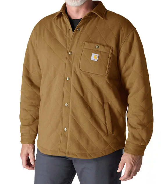 Carhartt Rain Defender Loose Fit Heavyweight Quilted Snap Front Shirt Jac - 107270