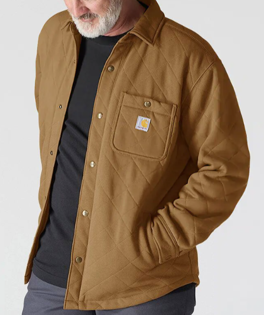 Carhartt Rain Defender Loose Fit Heavyweight Quilted Snap Front Shirt Jac - 107270
