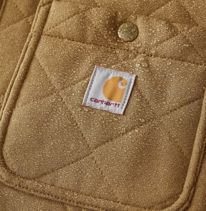 Carhartt Rain Defender Loose Fit Heavyweight Quilted Snap Front Shirt Jac - 107270