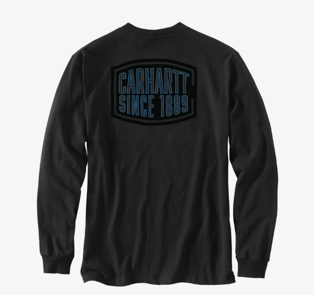 Carhartt Men's Heritage 1889 Long-Sleeve Cotton Graphic T-Shirt - Workwear Classic 107038 - 10% Off at Checkout
