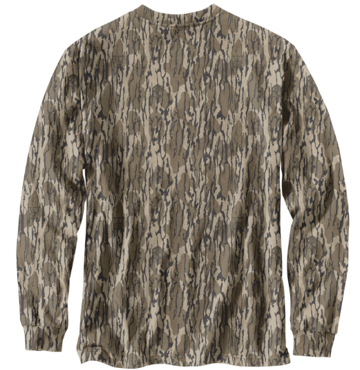 Carhartt Men's Long-Sleeve Camo T-Shirt - Mossy Oak Bottomland Pattern - 105483