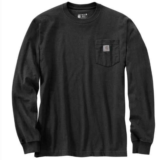 Carhartt Men's Heavyweight Long-Sleeve Deer Graphic T-Shirt - Loose Fit Work Tee 107041